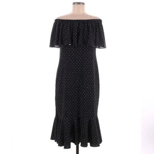 LuLaRoe | CiCi Off The Shoulders Pinup Polka Dot Midi Dress Size Medium M